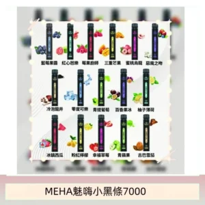 MEHA XBAR 魅嗨 小黑條7000口 拋棄式電子煙·續航持久
