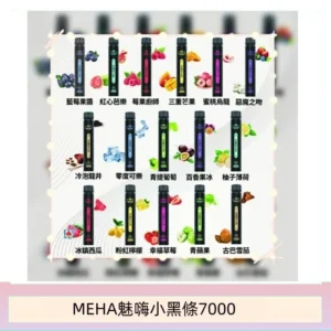 MEHA XBAR 魅嗨 小黑條7000口 拋棄式電子煙·續航持久