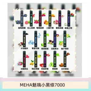 MEHA XBAR 魅嗨 小黑條7000口 拋棄式電子煙·續航持久