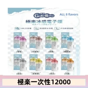 【8種口味】極楽 12000口一次性電子煙|超大容量 |口感絲滑|新品